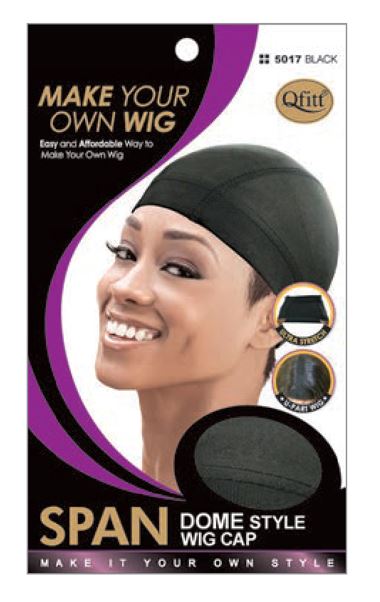 MM5017 BLACK SPANDEX DOME CAP BLACK