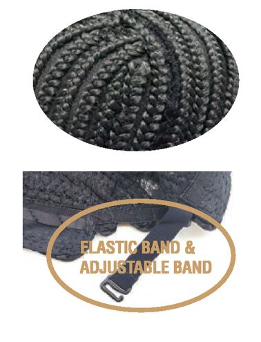 MM5023/MM5024/MM5025 CORNROW CAP BLACK 3 STYLES