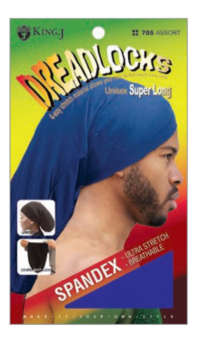 MM703/704/705/706 SPAN DREADLOCKS CAP REGULAR & SUPER LONG - ASST/BLACK