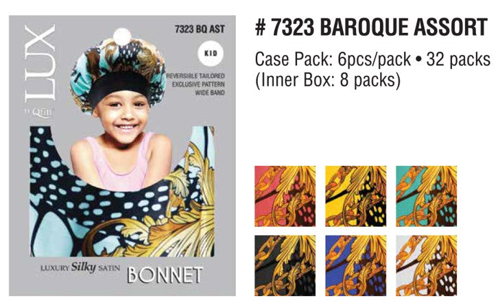 LUXURY SILKY SATIN BONNET KIDS 4 COLORS