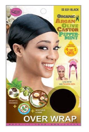 MM830/831 M&M ORGANIC OVER WRAP CAP LARGE - ASST/BLACK