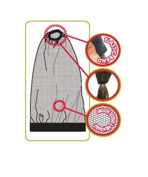 MM8481 MESH TUBE BONNET BLACK