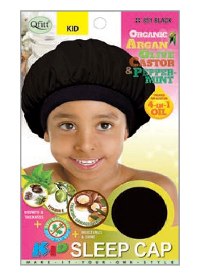 MM850/851 M&M ORGANIC KID SLEEP CAP - ASST/BLACK