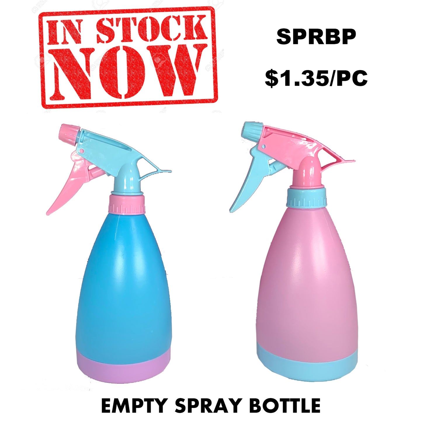 SPRBP EMPTY SPRAY BOTTLE 16.9OZ (500ML) PINK/SKY BLUE
