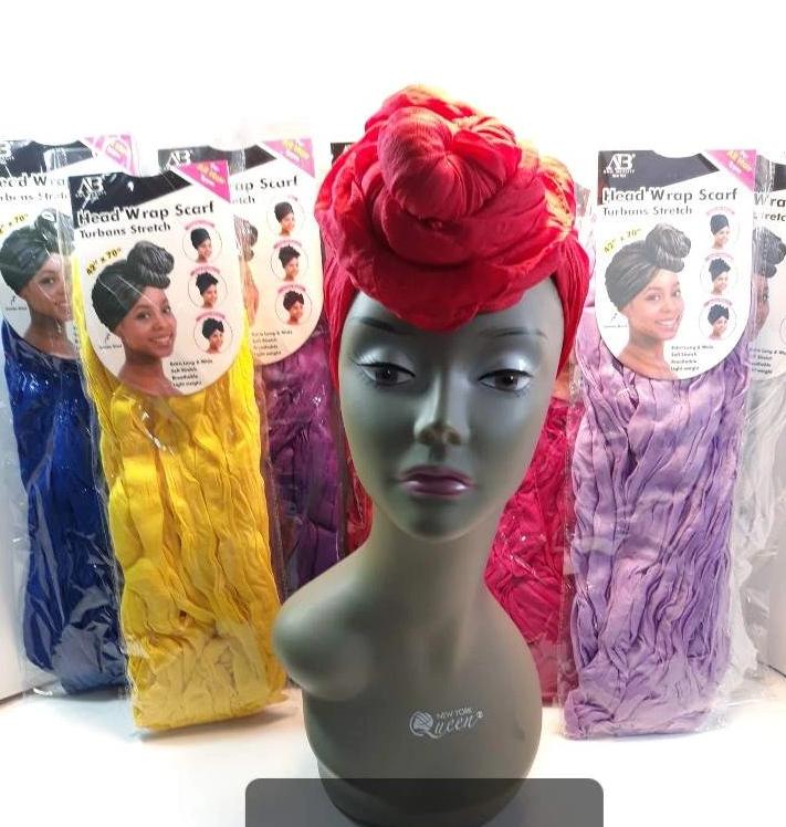 TB24264A, DZ) HEAD WRAP SCARF_TURBAN STRECH