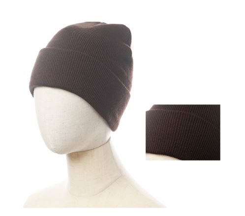 WH1020 D.BROWN WINTER BEANIE