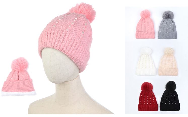 WH1094 ASSORT POM HAT : ASSORT