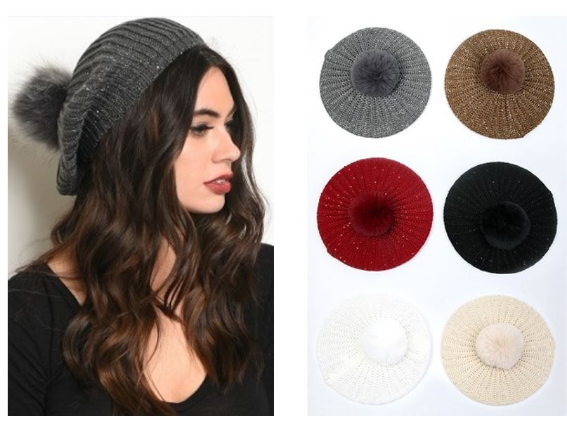 WH1120 ASSORT POM HAT