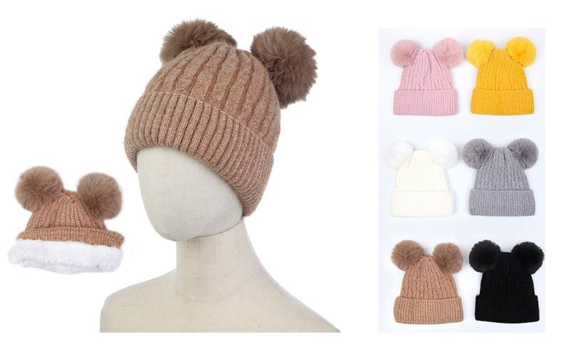 WH1158 ASSORT POM POM HAT : ASSORT