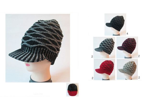 WH4452 KNIT HAT WITH BRIM