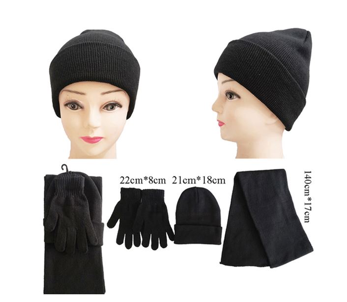WH467 GLOVE, HAT, SCARF SET