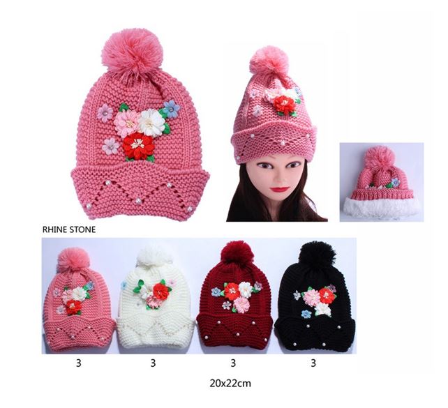 WH7457 FLOWER WINTER HAT