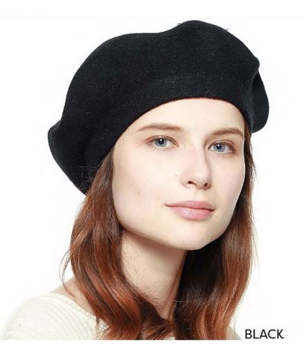 WH8202B BLACK WOOL TAM BLACK