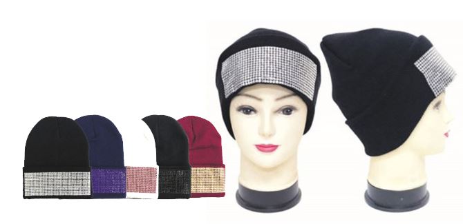 WH9289 ASSORT DIAMOND WINTER HAT