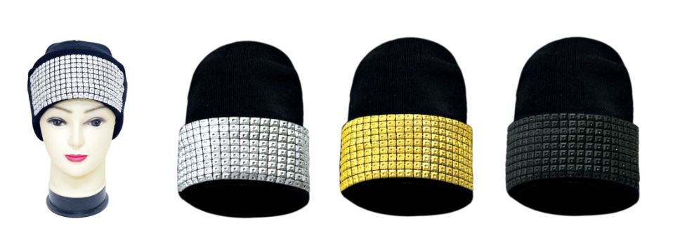 WH9290 ASSORT DIAMOND WINTER HAT