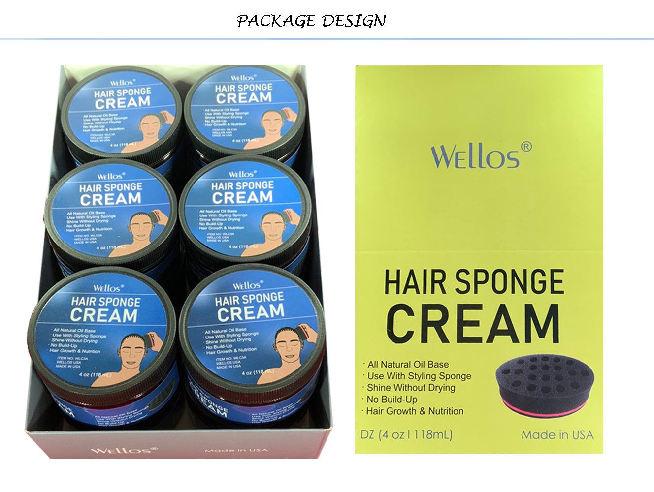 WHSC HAIR SPONGE CREAM 4OZ(116ML)