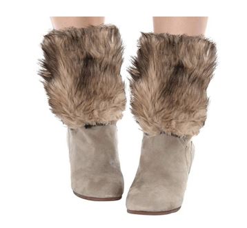 WS3021A ASSORT ANKLE FUR WARMER - ASSORT