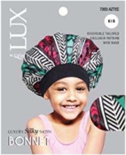 KIDS BONNET PATTERN SILKY SATIN