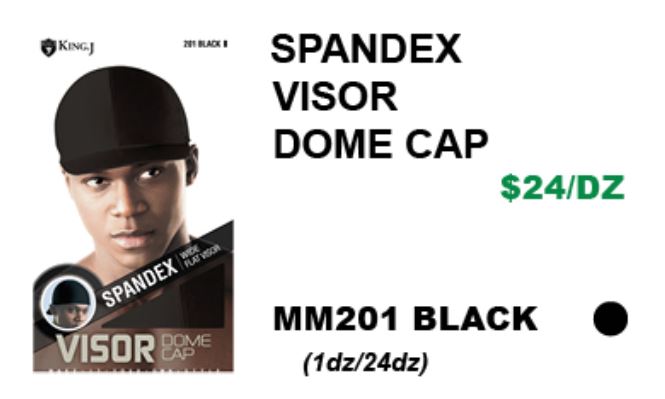 MM201 SPAN VISOR DOME CAP BLACK