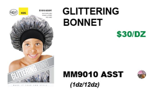 MM9010 M&M GLITTERINGBONNET- ASSORTED