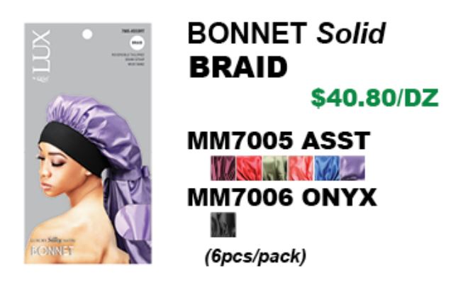 SOLID BONNET SILKY SATIN