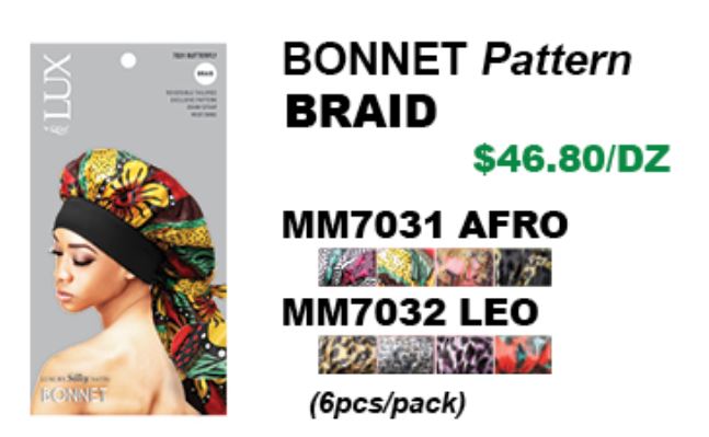 PATTERN BONNET SILKY SATIN