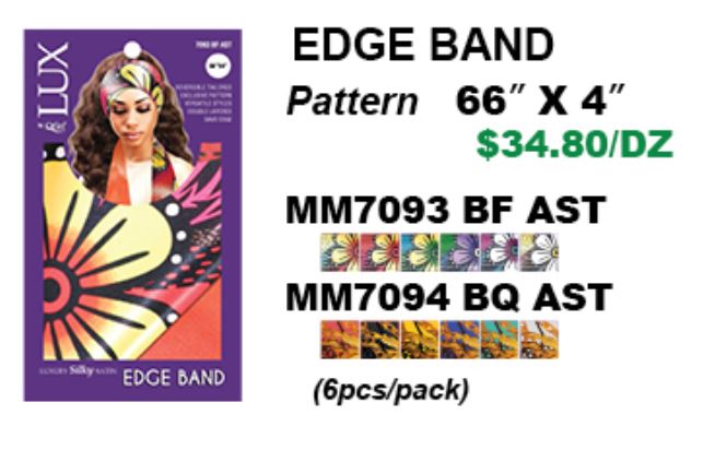 PATTERN EDGE BAND SILKY SATIN