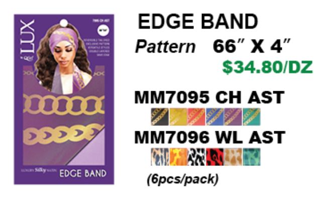 PATTERN EDGE BAND SILKY SATIN