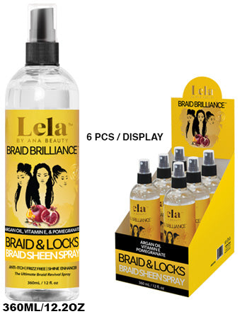 LELA BRAID & LOCKS BRAID SHEEN SPRAY LE0011BS