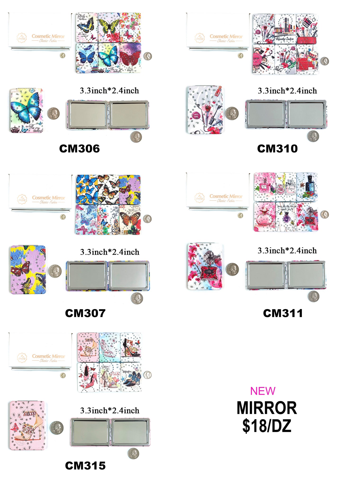 COSMETIC MIRROR (12PCS)