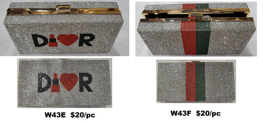 RHINESTONE BOX CLUTCH 20.5*10.5*5.5cm (1PC)