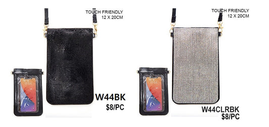 IPHONE POUCH RHINESTONE TOUCHABILITY 12X20CM (1PC)