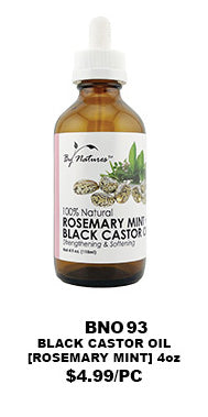 BY NATURES BK CASTOR OIL [ROSEMARY MINT] 4oz