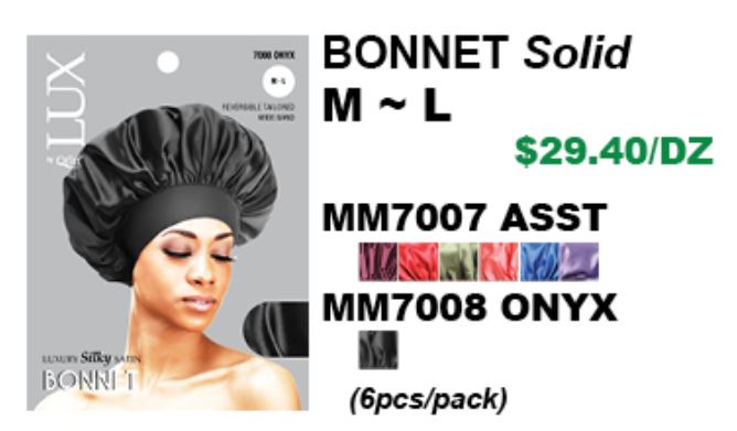 SOLID BONNET SILKY SATIN