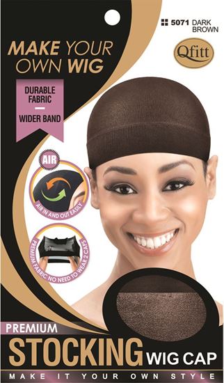MM5071 D.BROWN PRF STOCKING WIG CAP-D.BROWN