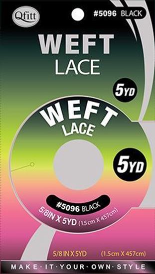 MM5096/5097 WEFT LACE, 5/8" * 5YD ROLL BLACK/BEIGE