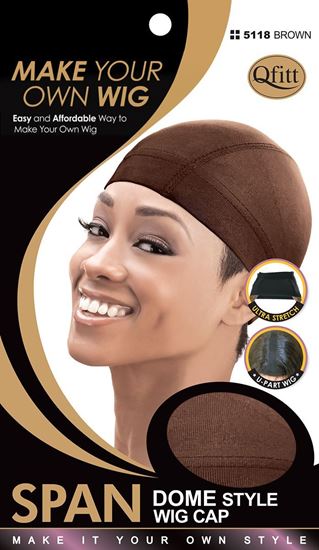 MM5118/MM5128 SPANDEX DOME CAP-BROWN REGULR/X-LARGE