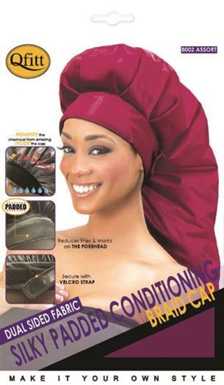 MM8002/MM8003 DUAL SIDED SILKY PADDED BRAID CAP ASSORT/BLACK