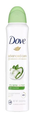 DS DOVE BODY SPRAY 8 TYPES