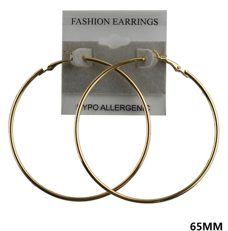 E13G SINGLE HOOP GOLD EARRING