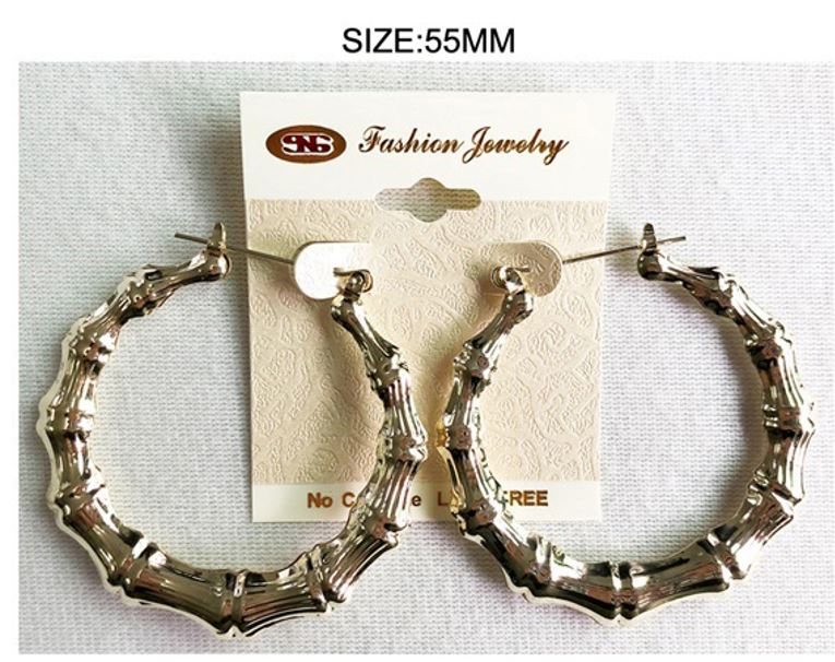 E31G SMALL GOLD BAMBOO EARRINGS