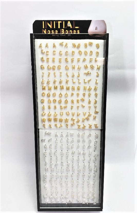 ININOSE, DP) INITIAL NOSE BONES STERLING SILVER 925 260PC/DP $1.50/PC