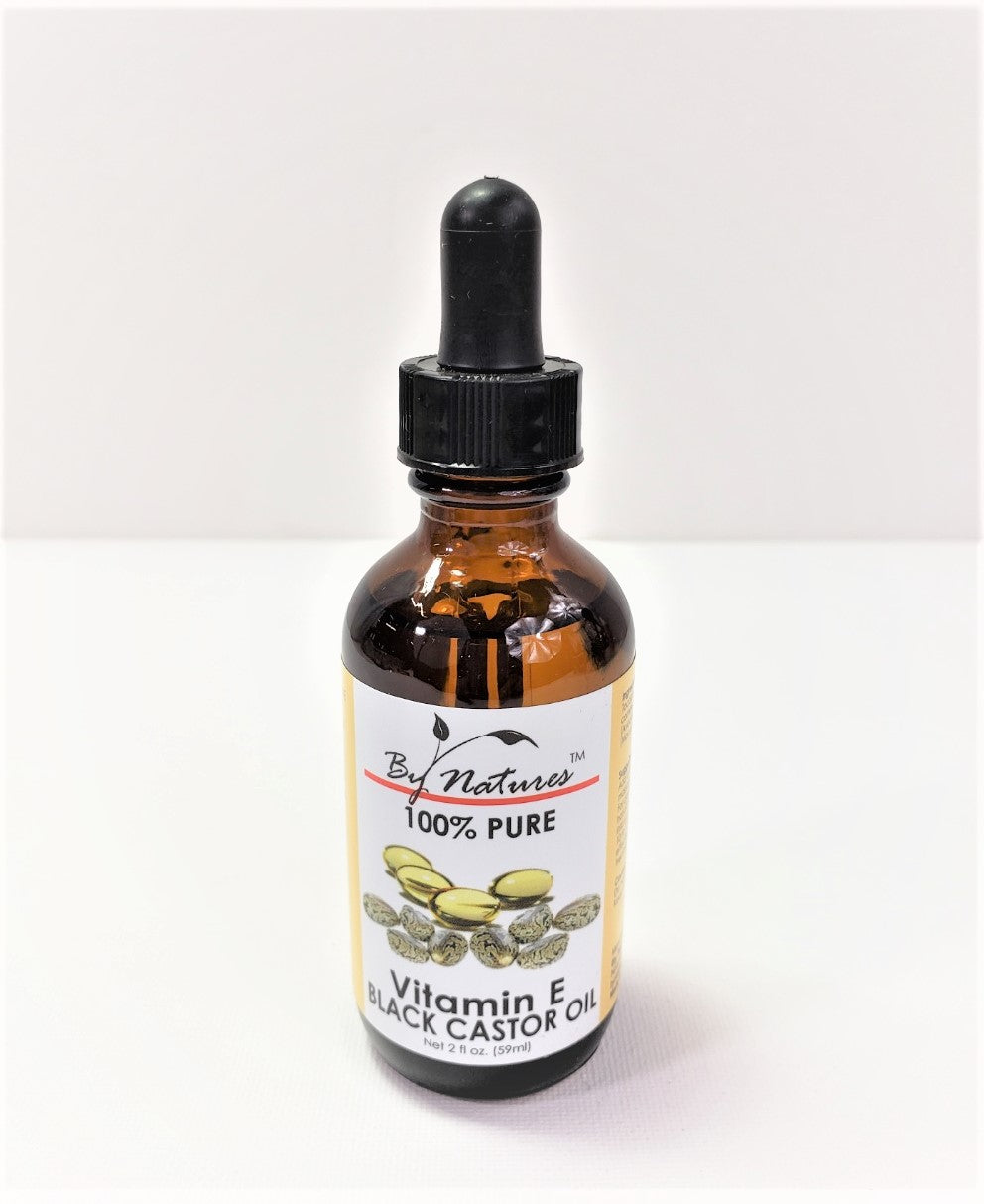 BNO61, PC) BY NATURE BLACK CASTOR VITAMIN E OIL 2OZ