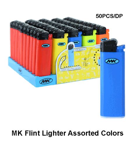 LIG200 MK FLINT LIGHTER ASSORTED COLOR 50PCS/DP