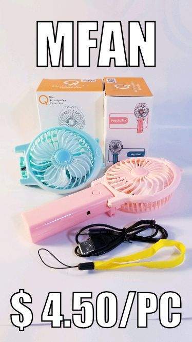 MFAN, PC)MINI FAN W/USB (PINK, BLUE, PURPLE)