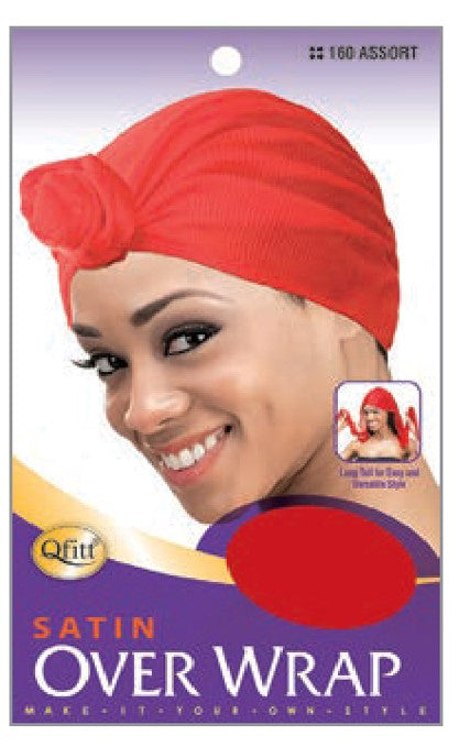 MM160/161 SATIN OVER WRAP-LARGE - ASSORT/BLACK