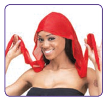 MM160/161 SATIN OVER WRAP-LARGE - ASSORT/BLACK