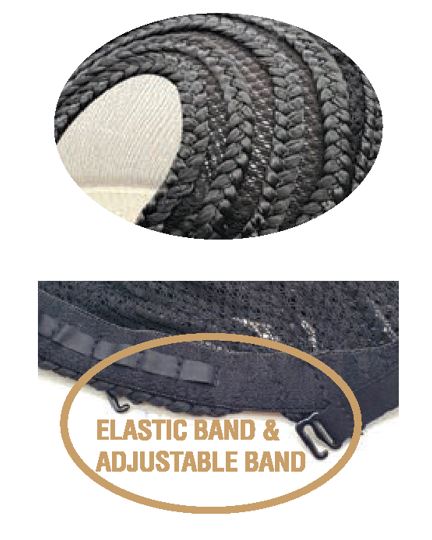 MM5023/MM5024/MM5025 CORNROW CAP BLACK 3 STYLES