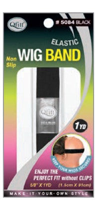MM5084/5085 ELASTIC WIG BAND ,5/8" * 1YD : BK/BEIGE