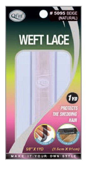 MM5094/5095 WEFT LACE,5/8" * 1YD -  BK/BEIGE